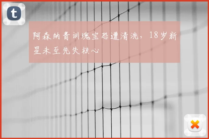 阿森纳青训瑰宝恐遭清洗，18岁新星未至先失核心